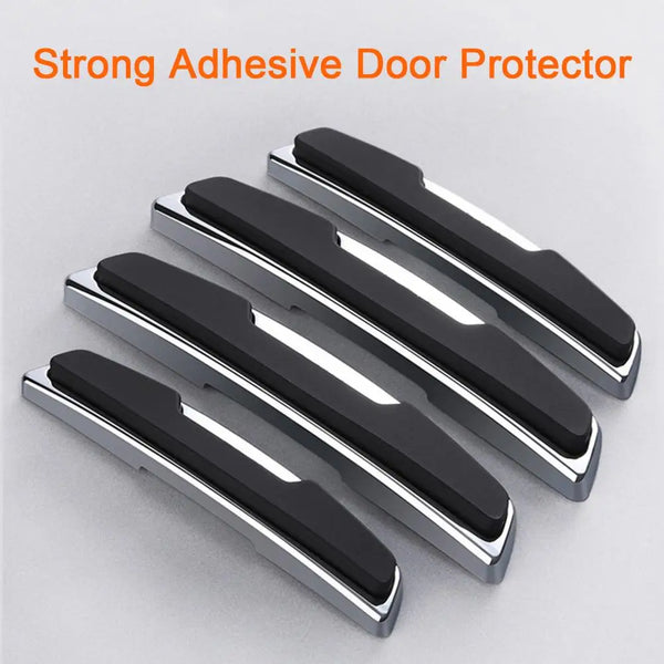 Car Door Protector Secure Car Door Guard Auto Protection Set 4pcs High Glossy Slim Door Edge Guards Bumper for Vehicles