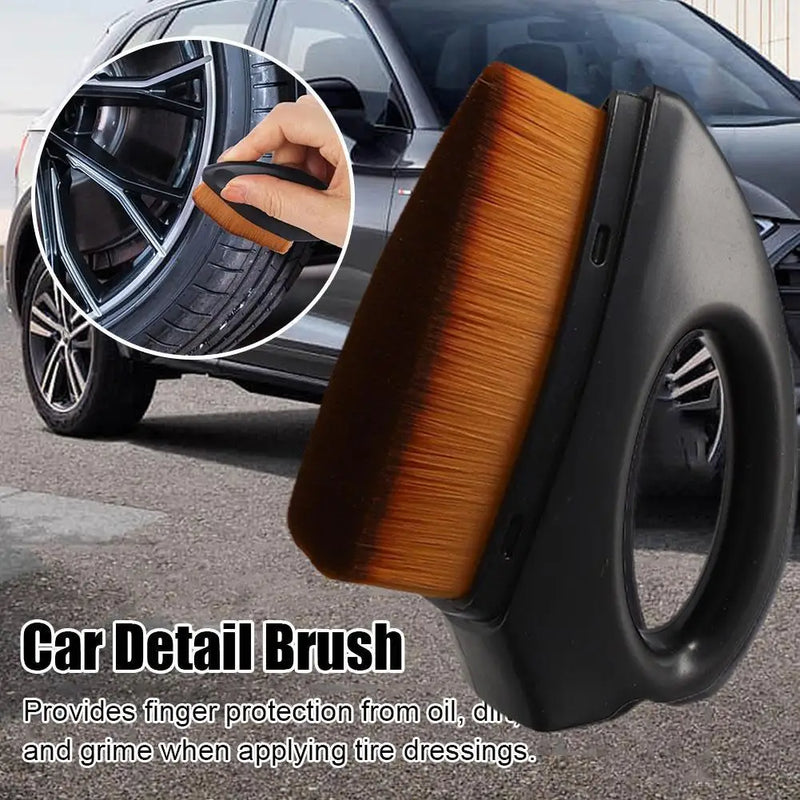 Mini Car Tire Detailing Brush Synthetic Fiber Auto Tool Wash Car Tire Shine Portable Cleaning Interior Tire Cleaner Applica L5I5