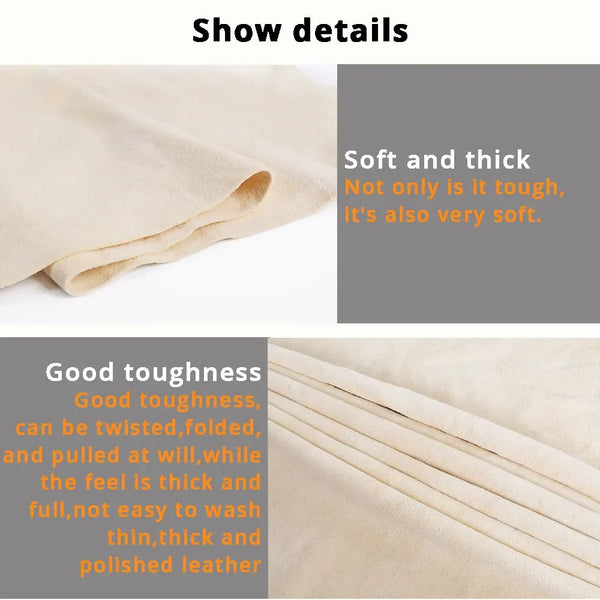 40 X 70cm free shape Cleaning Genuine Leather Cloth Car Auto home Care Motorcycle Natural Drying Chamois approx Water absorption