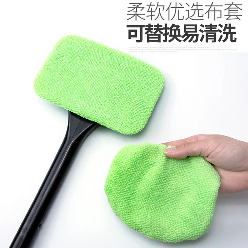 Car Window Cleaner Brush Front Windshield Wiper Cleaning Tool Inside Interior Auto Glass Wiper with Long Handle Car Accessories